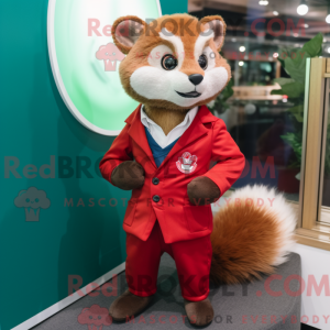 Red Ferret maskot kostume...