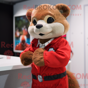 Red Ferret mascot costume...