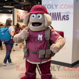 Maroon Commando maskot...