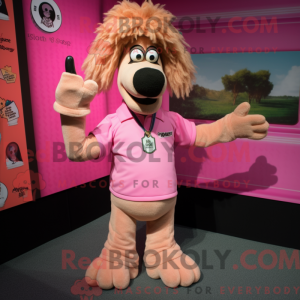 Pink Shepard S Pie mascot...