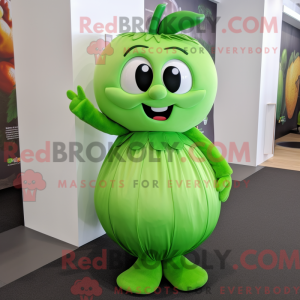 Groen Apple-mascottekostuum...