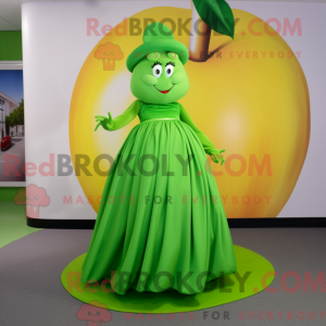 Grøn æble maskot kostume...