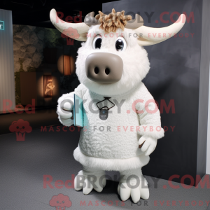 White Minotaur mascot...