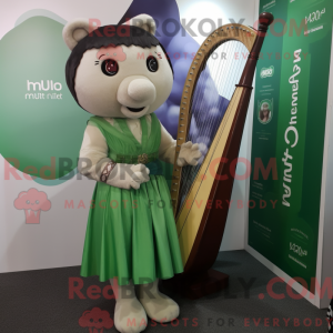 Celtic Harp maskot kostume...