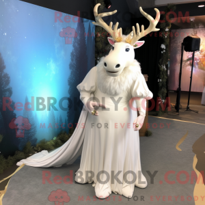 White Elk maskot kostume...