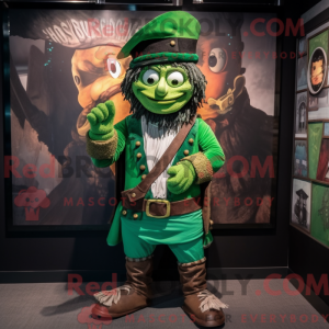 Green Pirate mascot costume...