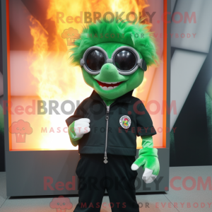 Green Fire Eater mascot...