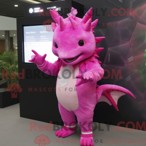 Magenta Axolotls mascot...