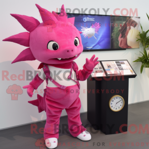 Costume de mascotte Magenta...