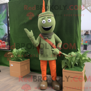 Olive Carrot maskot kostyme...