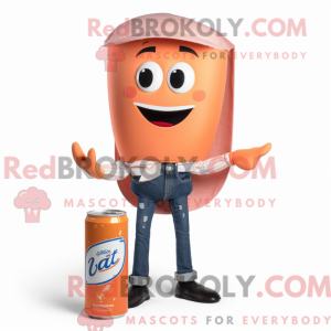 Peach Soda Can mascot...