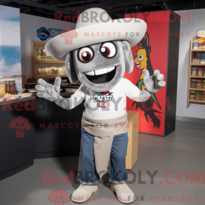 Gray Fajitas mascot costume...