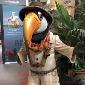 Tan Toucan mascot costume...
