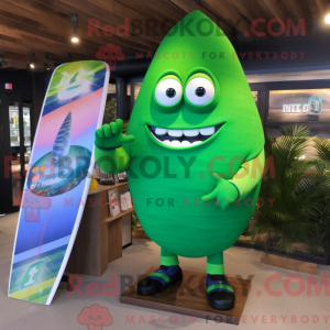Green Surfboard mascot...
