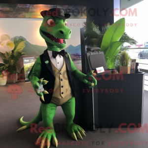 Green Deinonychus mascot...