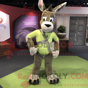 Olive Donkey mascot costume...