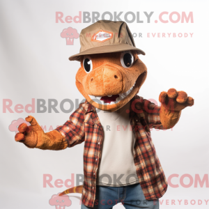 Rust Lizard-mascottekostuum...