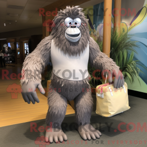 Gray Sasquatch mascot...