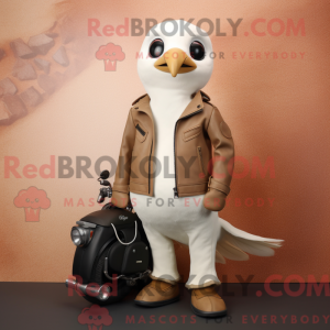 Beige Albatross maskot...