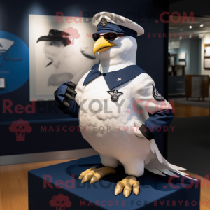 Navy Dove maskot kostume...