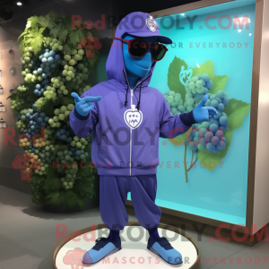 Blue Grape mascot costume...