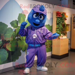 Blue Grape mascot costume...