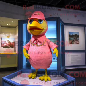 Pink Canary mascot costume...