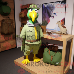 Green Pigeon mascot costume...