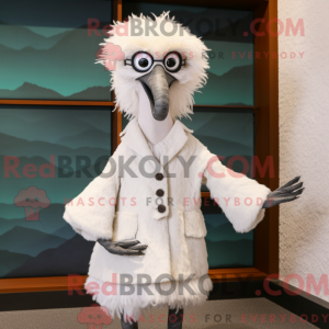 Wit Emu-mascottekostuum...