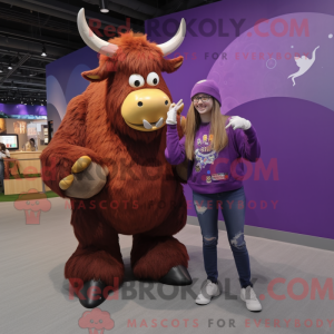Lilla Yak maskot kostume...