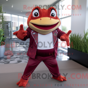 Máscara de sapo Maroon Frog...