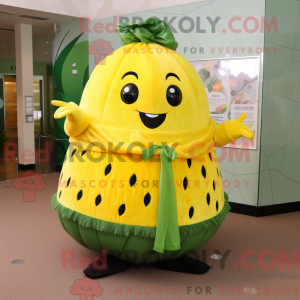 Gul vannmelon maskot...