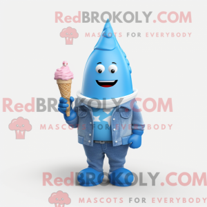 Blue Ice Cream Cone máscara...
