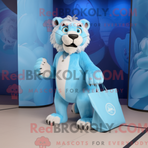 Sky Blue Smilodon mascotte...