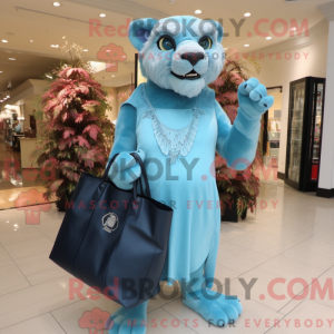 Sky Blue Smilodon mascot...