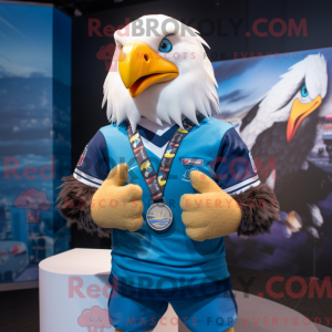Blue Bald Eagle mascot...