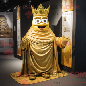 Gold King maskot kostume...