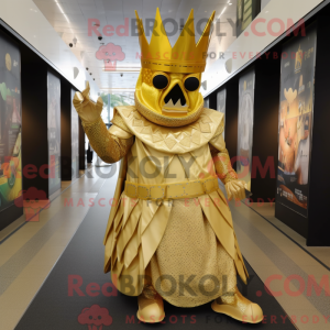 Gold King-maskotdraktfigur...