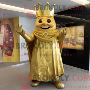 Gold King-maskotdraktfigur...