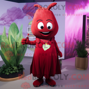 Maroon Beet maskot kostume...