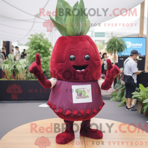 Maroon Beet mascot costume...