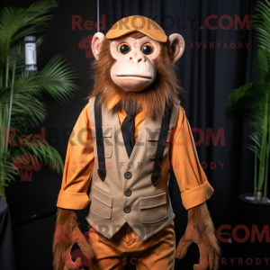 Rust Capuchin Monkey maskot...