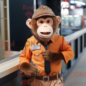Rust Capuchin Monkey mascot...