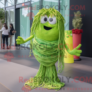 Lime Green Spaghetti mascot...