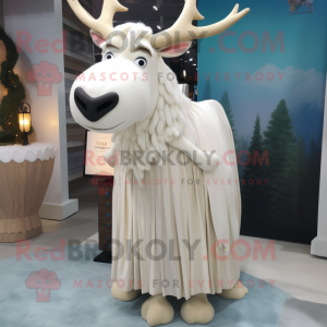 White Elk mascotte kostuum...