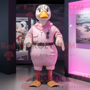 Pink Geese mascot costume...