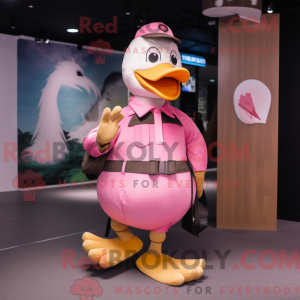 Pink Geese mascot costume...