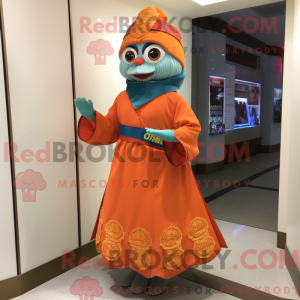 Mandarin mascot costume...