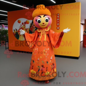 Mandarin mascot costume...