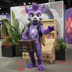 Personaggio mascotte viola...